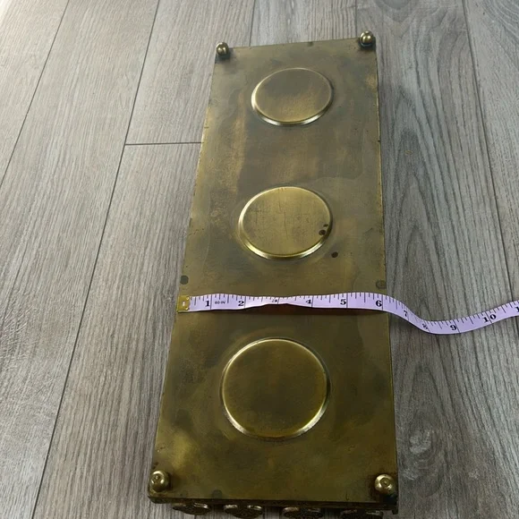 Vintage brass boho candle tray - Picture 4 of 5